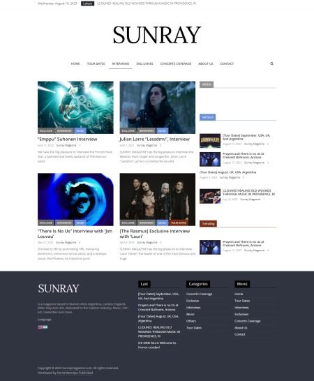 Sunraymagazine web informativa DR